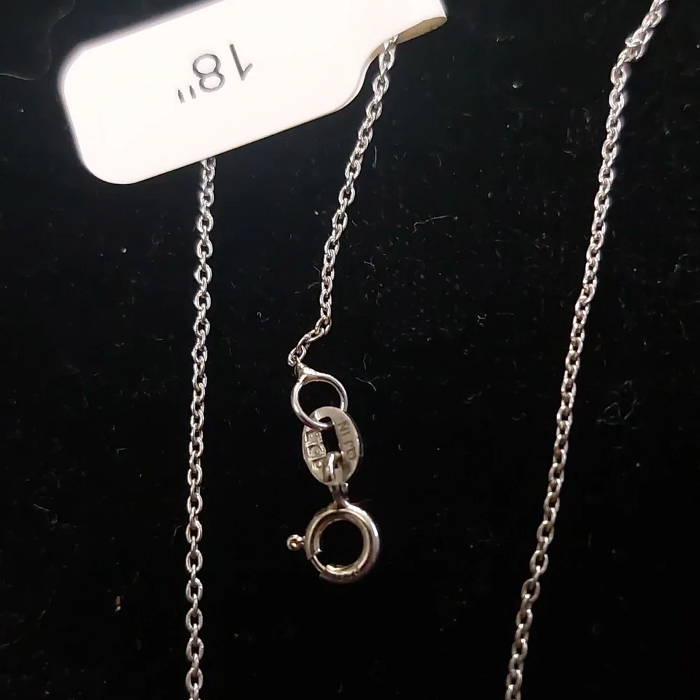 Sterling Silver CZ Pendant 18